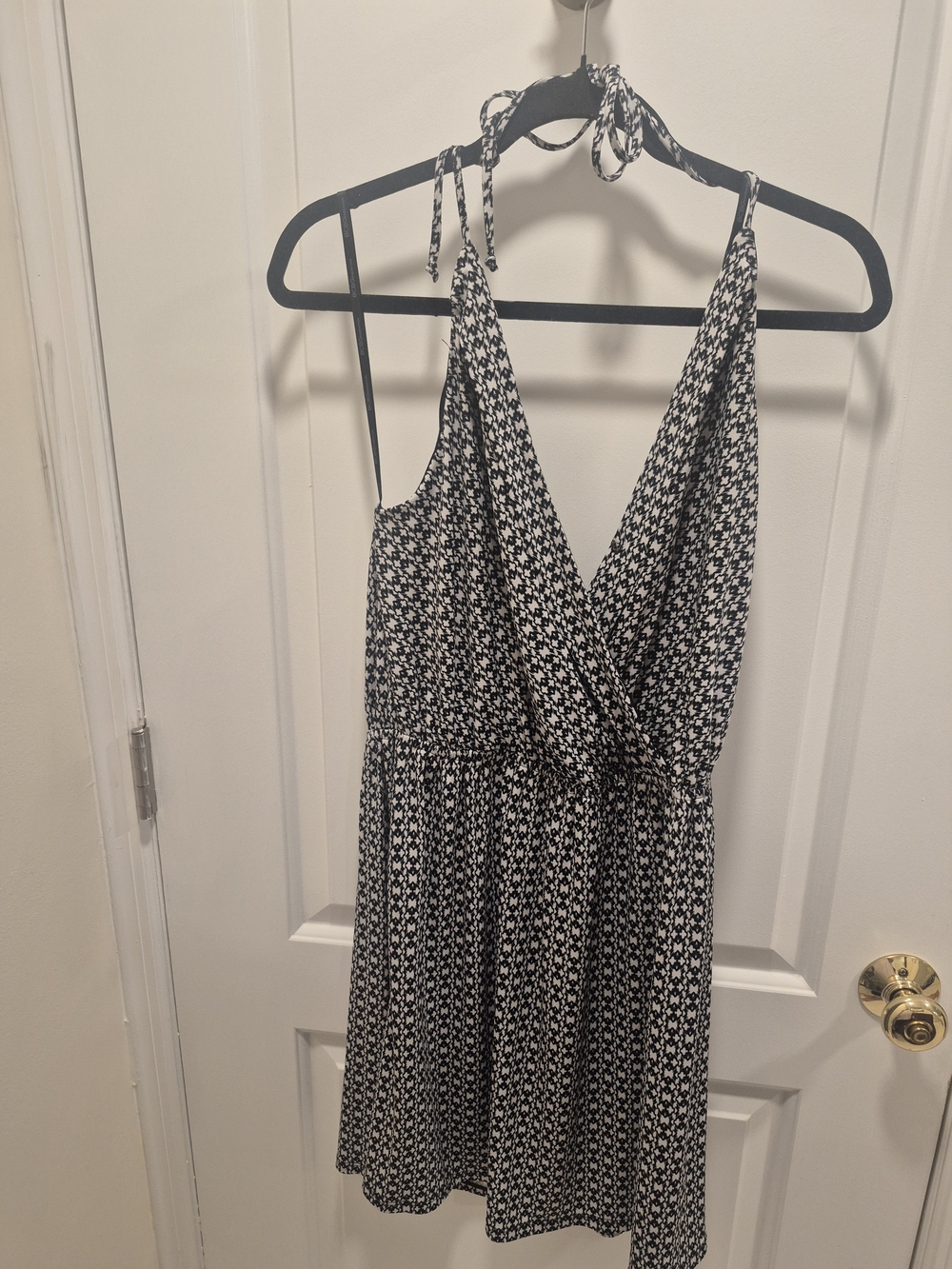 BCBGeneration Black and White Halter Dress